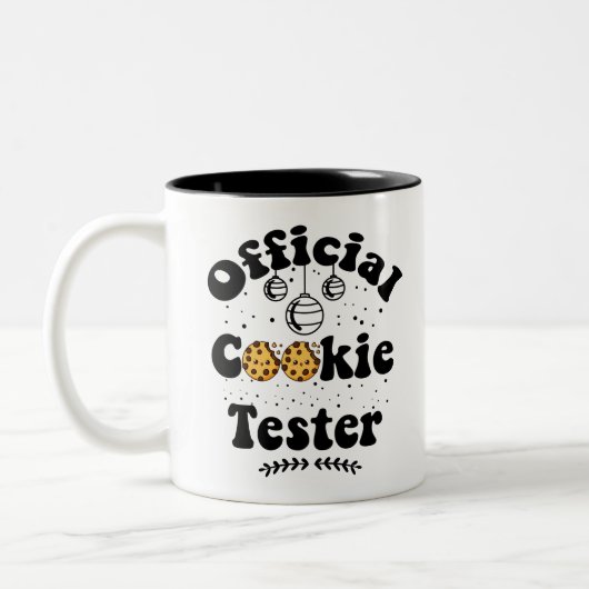 Offizial Cookie Test Cookie Lovers Christmas Zweifarbige Tasse (Links)