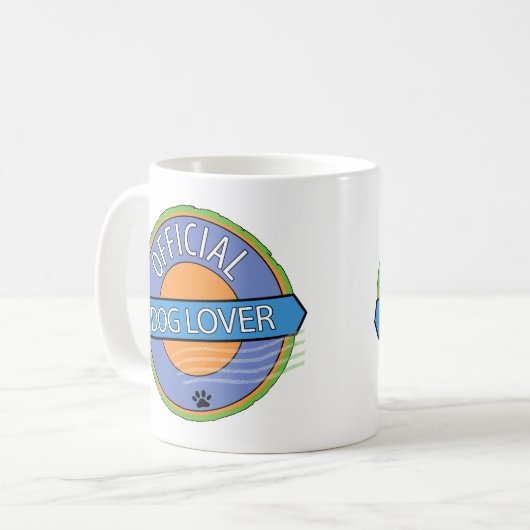 Offizial Dog Lover Kaffeetasse (Vorderseite Links)