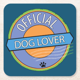 Offizial Dog Lover Rechteckiger Pappuntersetzer
