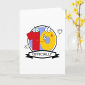 Offiziell 10 Geburtstagsbanner Karte (Gelbe Blume)