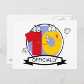Offiziell 10 Geburtstagsbanner Postkarte (Vorne/Hinten)
