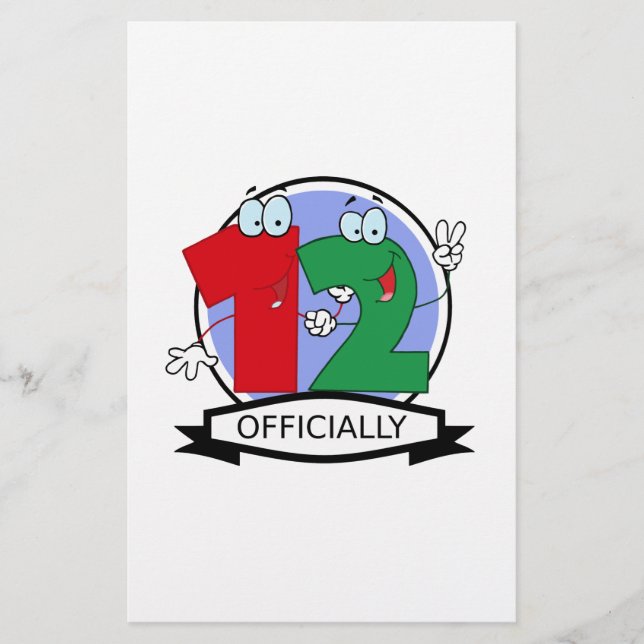 Offiziell 12 Geburtstagsbanner (Vorderseite)