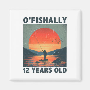 Offiziell 12 Jahre alt 2013 Angeln Fischer 12. Magnet