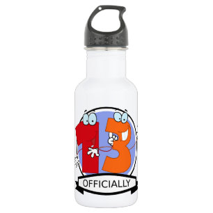 Offiziell 13 Geburtstags-Fahne Edelstahlflasche
