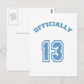 Offiziell 13 postkarte (Vorne/Hinten)