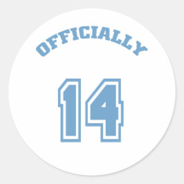 Offiziell 14 runder aufkleber