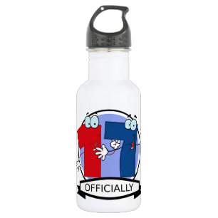 Offiziell 17 Geburtstagsbanner Edelstahlflasche