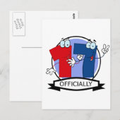 Offiziell 17 Geburtstagsbanner Postkarte (Vorne/Hinten)