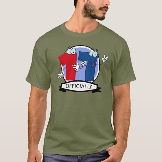 Offiziell 17 Geburtstagsbanner T-Shirt (Vorderseite)