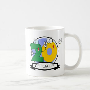 Offiziell 20 Geburtstagsbanner Kaffeetasse