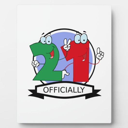 Offiziell 21 Geburtstagsbanner Fotoplatte (Vorderseite)
