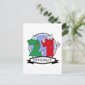 Offiziell 21 Geburtstagsbanner Postkarte (Stehend Vorderseite)