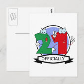 Offiziell 21 Geburtstagsbanner Postkarte (Vorne/Hinten)