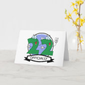 Offiziell 22 Geburtstagsbanner Karte (Gelbe Blume)