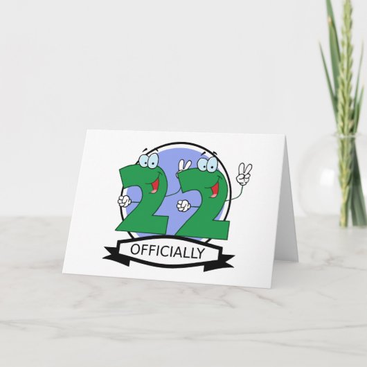 Offiziell 22 Geburtstagsbanner Karte (Vorderseite)