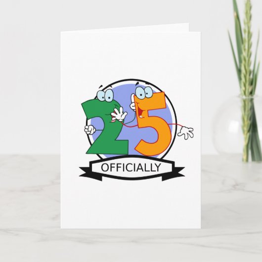 Offiziell 25 Geburtstagsbanner Karte (Vorderseite)