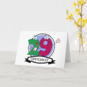 Offiziell 29 Geburtstags-Fahne Karte (Gelbe Blume)