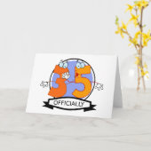 Offiziell 35 Geburtstagsbanner Karte (Gelbe Blume)