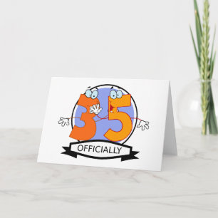 Offiziell 35 Geburtstagsbanner Karte