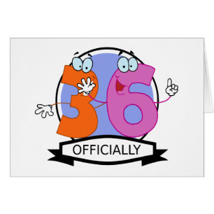 Offiziell 36 Geburtstagsbanner
