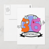 Offiziell 36 Geburtstagsbanner Postkarte (Vorne/Hinten)