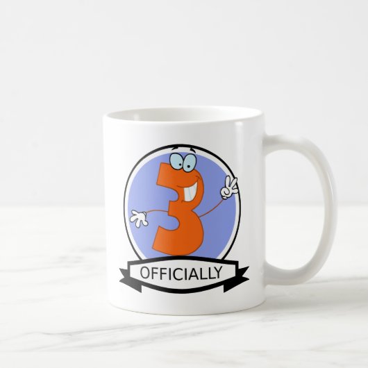 Offiziell 3 Geburtstagsbanner Kaffeetasse (Rechts)