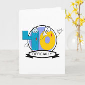 Offiziell 40 Geburtstagsbanner Karte (Gelbe Blume)