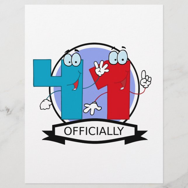 Offiziell 41 Geburtstagsbanner (Vorderseite)