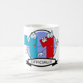 Offiziell 41 Geburtstagsbanner Kaffeetasse (Mittel)