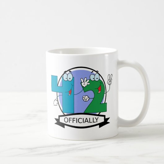 Offiziell 42 Geburtstagsbanner Kaffeetasse (Rechts)