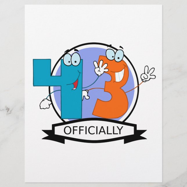 Offiziell 43 Geburtstagsbanner (Vorderseite)