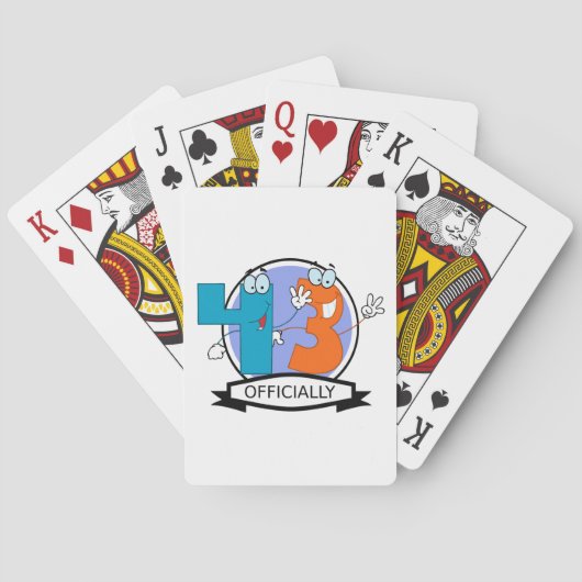 Offiziell 43 Geburtstagsbanner Spielkarten (Rückseite)
