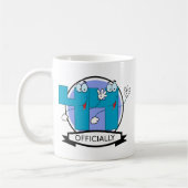 Offiziell 44 Geburtstagsbanner Kaffeetasse (Links)