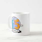 Offiziell 45 Geburtstagsbanner Kaffeetasse (Vorderseite Links)