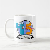 Offiziell 45 Geburtstagsbanner Kaffeetasse (Links)