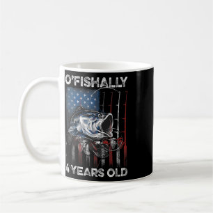 Offiziell 4 Jahre altes Shirt 4. Geburtstag Angeln Kaffeetasse