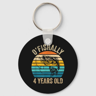 Offiziell 4 Jahre altes Shirt 4. Geburtstag Vintag Schlüsselanhänger