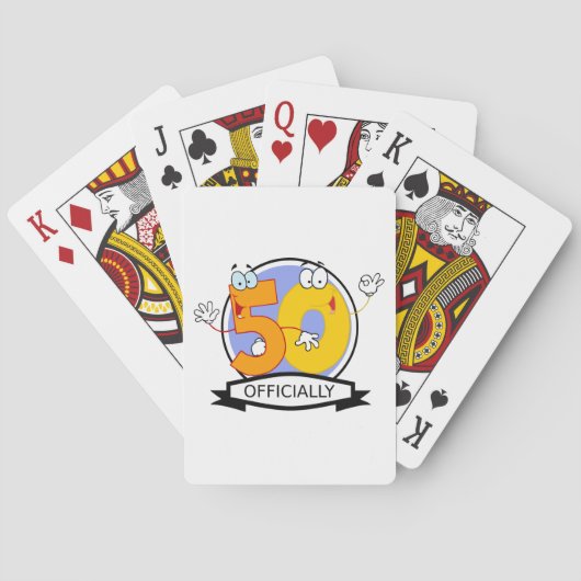Offiziell 50 Geburtstagsbanner Spielkarten (Rückseite)