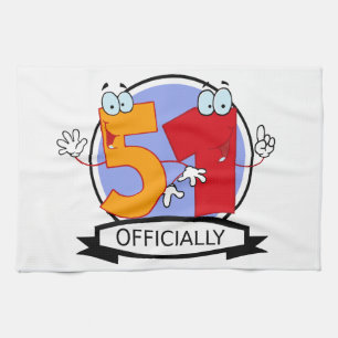 Offiziell 51 Geburtstagsbanner Geschirrtuch
