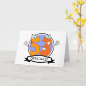 Offiziell 53 Geburtstagsbanner Karte (Gelbe Blume)