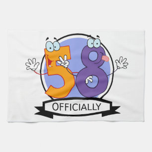 Offiziell 58 Geburtstagsbanner Handtuch