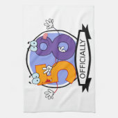 Offiziell 58 Geburtstagsbanner Handtuch (Vertikal)