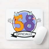 Offiziell 58 Geburtstagsbanner Mousepad (Mit Mouse)