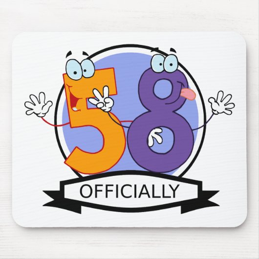 Offiziell 58 Geburtstagsbanner Mousepad (Vorne)