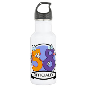 Offiziell 58. Geburtstagsnummer Edelstahlflasche