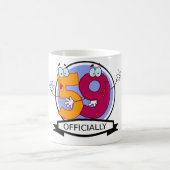 Offiziell 59 Geburtstagsbanner Kaffeetasse (Mittel)