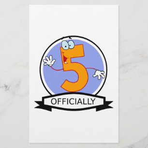 Offiziell 5 Geburtstagsbanner Briefpapier