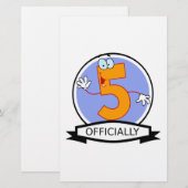 Offiziell 5 Geburtstagsbanner Briefpapier (Vorne/Hinten)