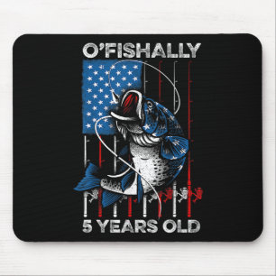 Offiziell 5 Jahre altes Shirt 5. Geburtstag Angeln Mousepad