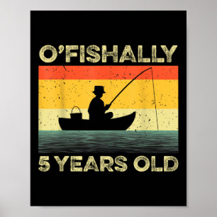 Offiziell 5 Jahre altes Shirt 5. Geburtstag Vintag Poster